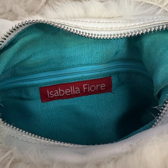 ISABELLA FIORE Cream Rabbit Fur Shoulder Hobo Bag - Picture 7 of 8